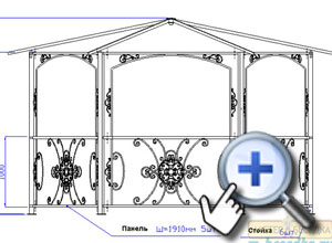 300metallicheskay-besedka-shestigrannya-chertezh-karkasa