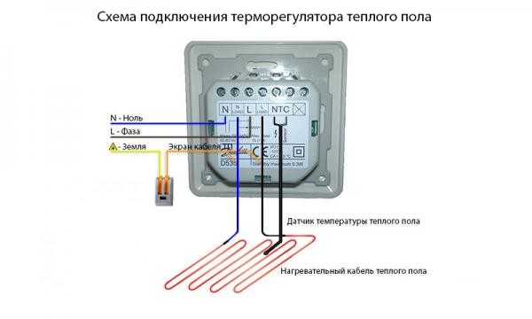 Установка терморегулятора теплого пола